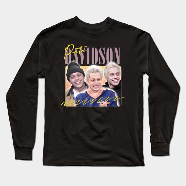 Pete Davidson // Retro Aesthetic  Design Long Sleeve T-Shirt by DankFutura